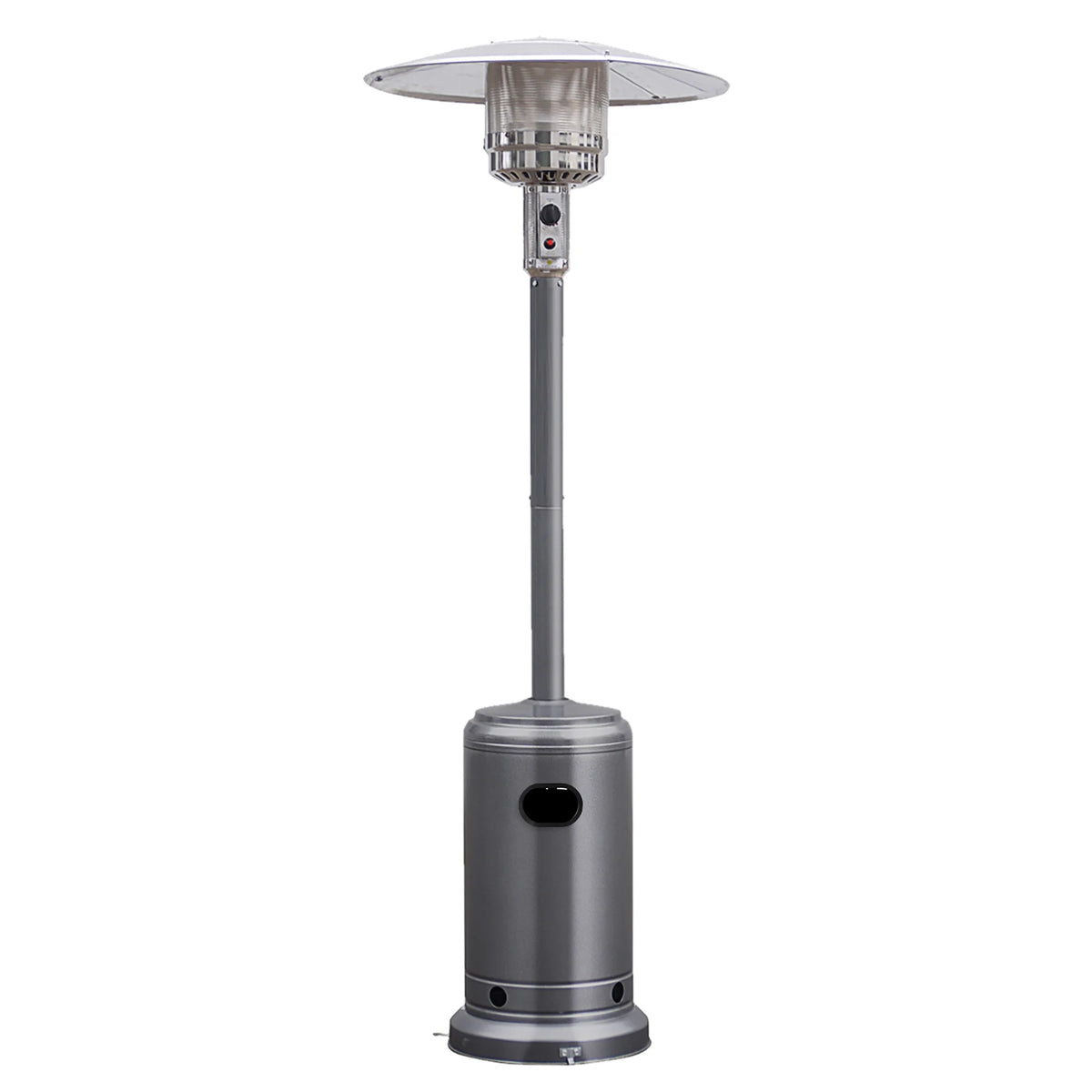Costway 50000 BTU Propane Patio Heater Standing Steel with Wheels Grey