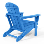 Westintrends Outdoor Folding HDPE Adirondack Chair, Patio Seat, Weather Resistant, Dark Brown