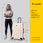 US ARMY FOX 28" Large Suitcase Black