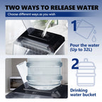 Simzlife Crescent Ice Makers Countertop, 35.9Lbs/24H, 16Pcs in 12Mins, Auto Deep Cleaning, Timer, Portable Crescent Ice Maker Countertop with Crystal-Clear Ice Cubes for Home/Office/Party