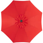 Safavieh Venice 9' Market Crank Tilt Patio Umbrella, Navy/White