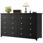 EnHomee White Dresser for Bedroom with 10 Drawers Modern Wood Dressers Chests of Drawers Wide Dresser for Adults
