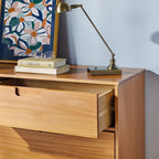 Walker Edison Sonoma 6-Drawer Solid Wood Caramel Dresser