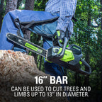 Greenworks 80V 16" Brushless Chainsaw with 2.0 Ah Battery & Charger 2004502