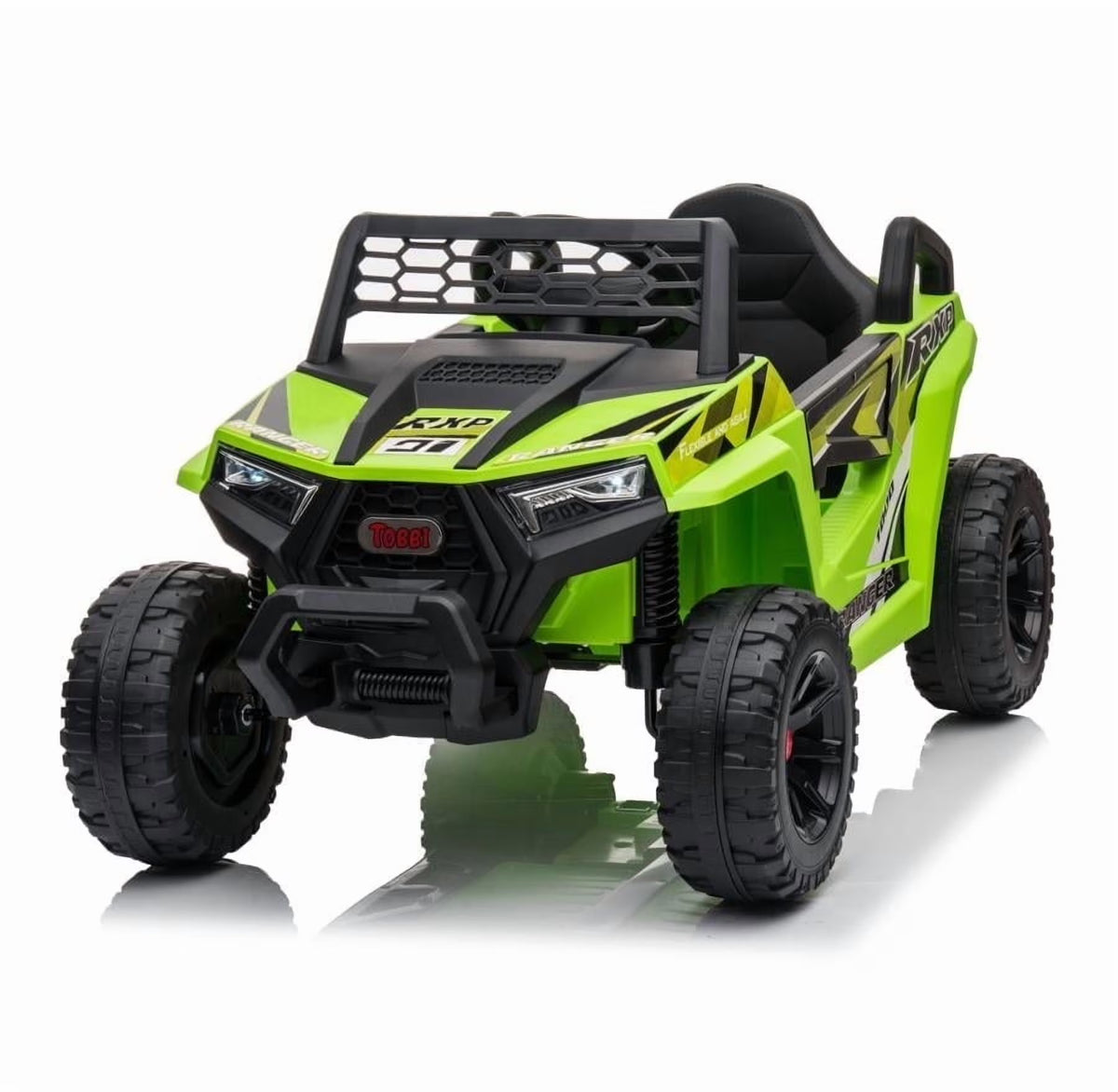 TOBBI 12V Kids Electric off-Road UTV Truck Car Battery Powered Ride on Toys for Girls with LED Headlights, Music, Horn