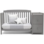 Delta Children Mason 6-in-1 Convertible Crib and Changer. Gray