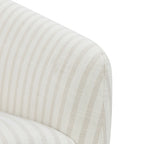 Beautiful Small Space Accent Chair by Drew Barrymore, Beige and White Linen