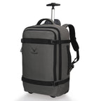Hynes Eagle 22" Hybrid Carry-On Luggage, Softside Rolling Backpack, Grey