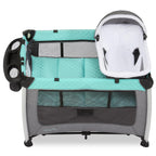Dream On Me Princeton Deluxe Nap N Pack 3-in-1 Convertible Playard. Changer and Bassinet in Mint