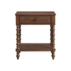 Pioneer Woman Harper Spindle Nightstand with USB Charging Ports, Adults and Teens, White Finish