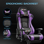 JONPONY Big and Tall 500LBS Gaming Chair, Ergonomic Design, Gamer Chair PU Leather with Footrest and Lumbar Support, High Back Office Chair Support 8 Hours Long Sitting,Red Computer Chair,Red