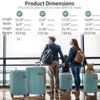 Luggage Sets,4-Piece Lightweight Suitcase Set with 4 Packing Cubes and TSA Lock, Hardshell Suitcases with Spinner Wheels, (16/20/24/28 ),Brown