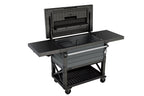 Keter Outdoor Patio Cooler Ice Chest Insulated Beverage Bar Cart, Gray