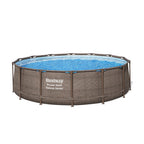 Bestway Power Steel 14' x 42" Round Above Ground Outdoor Swimming Pool Set