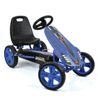 Hauck Speedster Pedal Go Kart w/ Adjustable Bucket Seat for Kids Ages 4 to 8, Fire Rescue