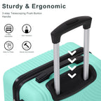 Sunbee Luggage Sets 3 Piece Hardshell Luggage Hardside Luggage Set Lightweight Suitcases with Spinner Wheels, TSA Lock