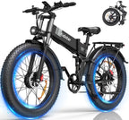 Dual Motor PEAK 3000W Electric Bike for Adults,31mph 48V 23Ah Electric Bicycle,26" Fat Tire Mountain Bike UL2849