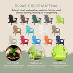 Westintrends Outdoor Folding HDPE Adirondack Chair, Patio Seat, Weather Resistant, Dark Brown