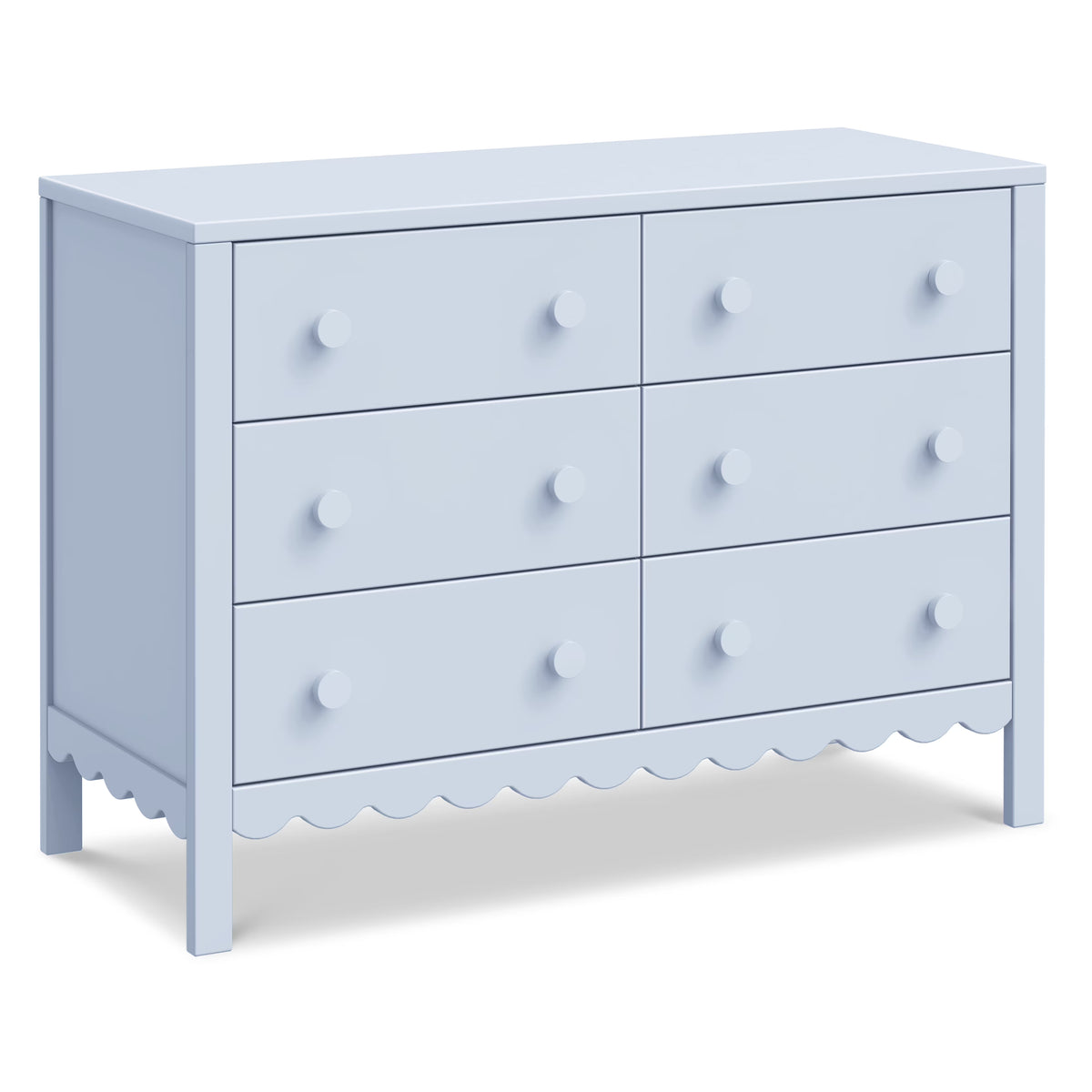 daVinci Sammy Scallop 6-Drawer Dresser in Light Sage