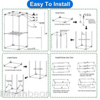 iMeshbean 48" x 48" x 80" Grow Tent Kit with Full Spectrum LED Plant Growth Lamp, Air Ventilation Filter System & Thermostat