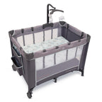 Delta Children LX Deluxe Portable Baby Play Yard With Removable Bassinet and Changing Table. Eclipse