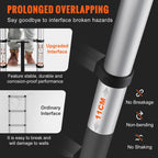BENTISM 12.5 FT Telescoping Ladder, Aluminum Collapsible Ladder with One-Button Retraction,375 LB Capacity,ANSI Certified | Portable for Home, RV, Loft Use