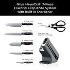 Ninja? NeverDull? 7-Piece Prep Knife System, Essential, Stainless Steel, Built-in Sharpener, K12007BRN