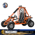 Massimo GKA 200 169cc EFI Adult Go Kart with 10HP Engine, 2WD Off-Road Go Cart, Dual Seats, Red