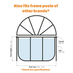 EXIT Toys UV Resistant Pool Covers, PVC Transparent, 104" x 104" x 55"