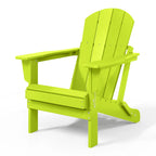 Westintrends Outdoor Folding HDPE Adirondack Chair, Patio Seat, Weather Resistant, Dark Brown