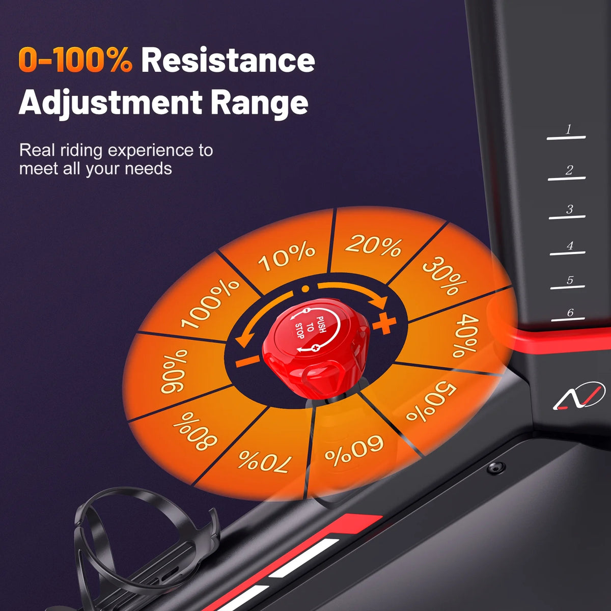 Exercise Bike Indoor Stationary Cycling Bike with 300lbs Weight Capacity,100% Resistance Adjustment Range, Heavy Flywheel, Comfortable Seat Cushion & LCD Monitor