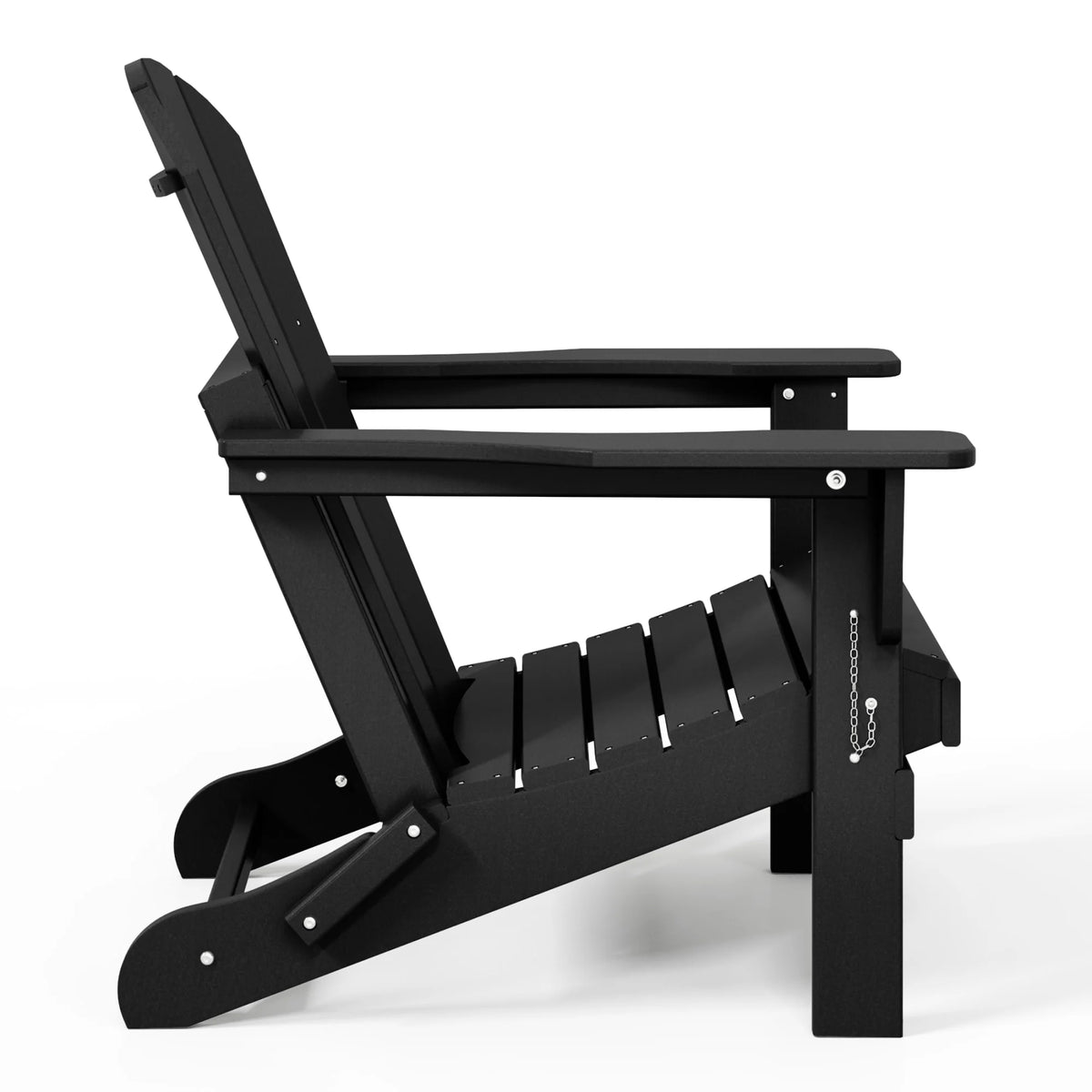 Westintrends Outdoor Folding HDPE Adirondack Chair, Patio Seat, Weather Resistant, Dark Brown