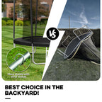 Maxkare 8FT Trampoline with Enclosure & Ladder for Adults & Kids Indoor Outdoor Play, 264 LBS Capacity