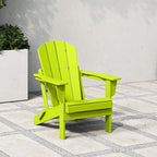 Westintrends Outdoor Folding HDPE Adirondack Chair, Patio Seat, Weather Resistant, Dark Brown
