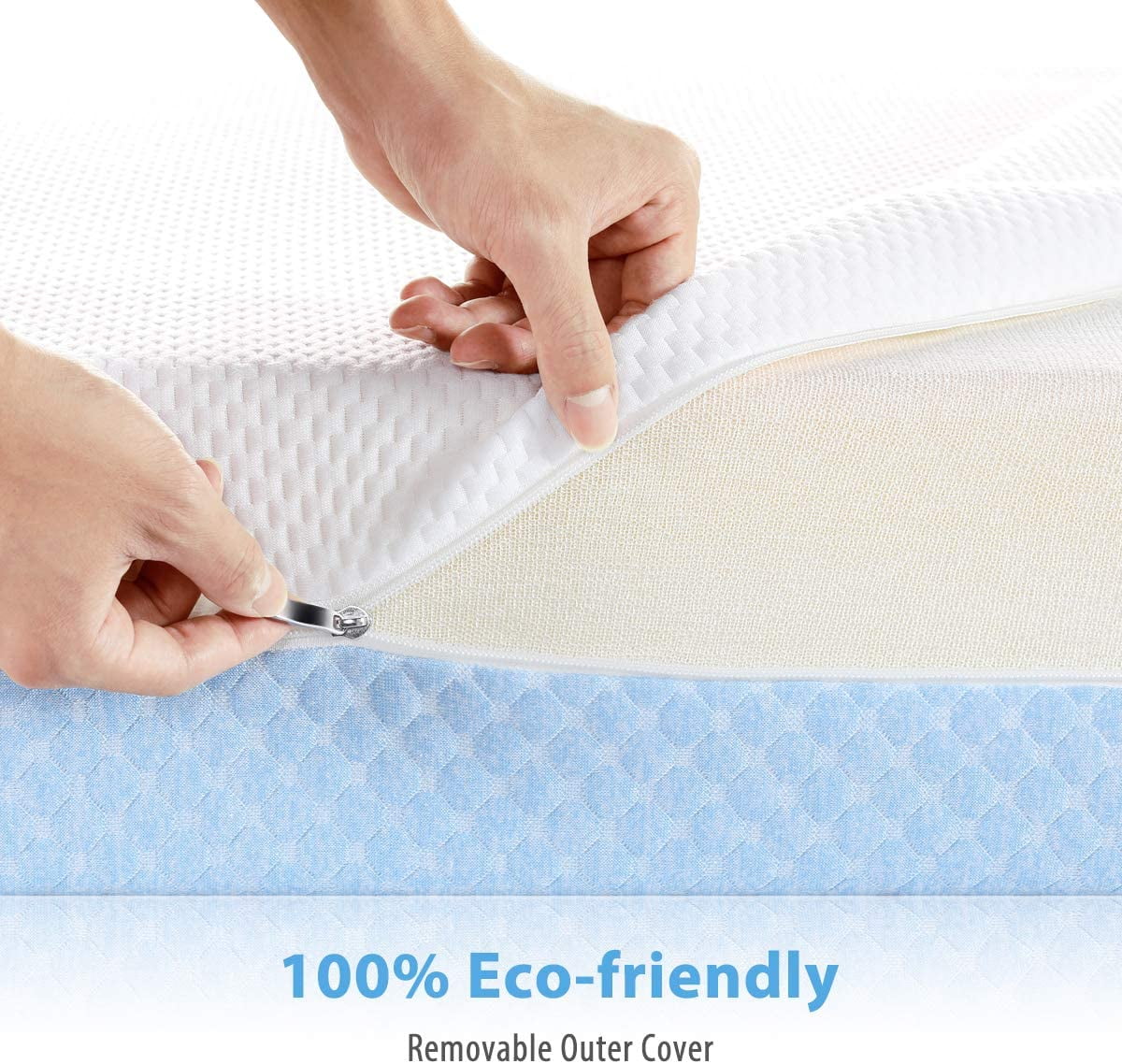 Dual Sided Crib and Toddler Mattress, 6 inch 2-in-1 Foam Baby Mattress for Standard Full Size Crib, with Removable Washable Cover