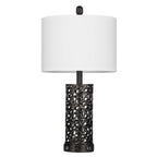 Cinkeda Table Lamp Set of 2 for Living Room Bedroom with USB Ports AC Outlet 3 Way Dimmable Touch Nightlight Farmhouse White Floral Nightstand Bedside Lamps