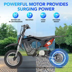 36V Kids Electric Dirt Bike,Fast Speed Electric Motorcycle Up to 16 MPH & 10 Miles Long-Range, 3-Speed Modes, Twist Grip Throttle, Dual Suspension & Brakes for Kids Ages 5-10 Ride on Toys