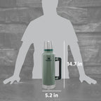 Stanley Classic Vacuum Insulated Stainless Steel Bottle, 2 qt