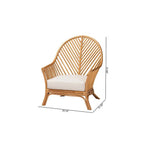 bali & pari Lisabon Bohemian Light Honey Rattan Arm Chair