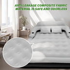 Double Bed Automatic Inflatable Mattress with Backrest Pillow with Inflatable Pump Portable Air Cushion Outdoor Camping Home Inflatable Mattress Bed