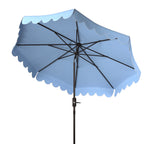 Safavieh Venice 9' Market Crank Tilt Patio Umbrella, Navy/White