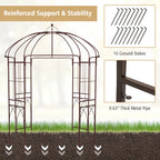 Gymax Birdcage Shape Garden Arbor Pergola Climbing Plants Stand Rack for Wedding Party