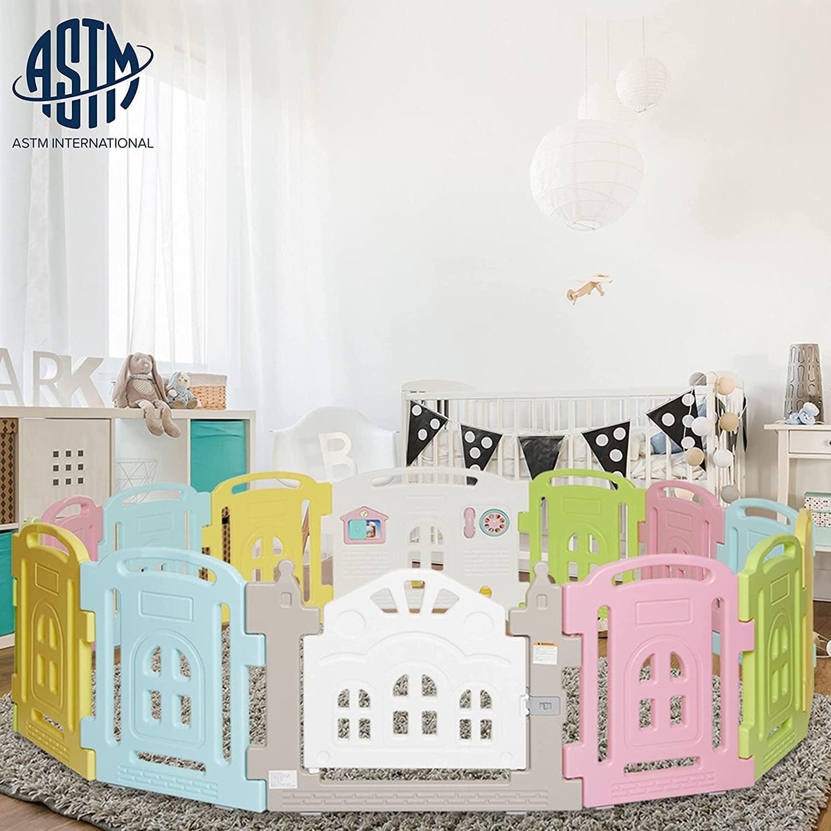Dream On Me 14 Panel Groovy Play Center/ Playpen / Playard