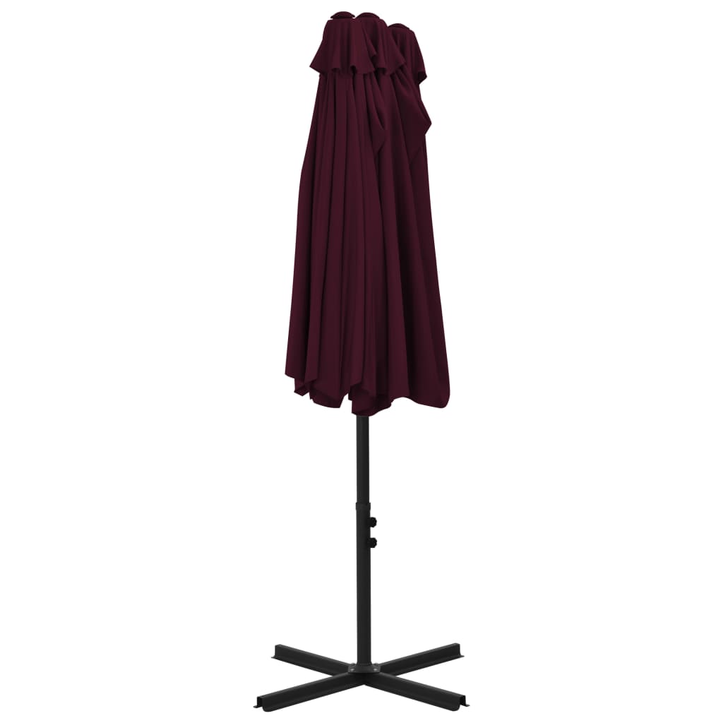 vidaXL Garden Parasol Blue Polyester fabric, Aluminum pole and ribs Large