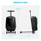 Muhub 2 in 1 Scooter Luggage for Kids and Adult,Foldable Ride on Luggage with Wheels,Light Blue