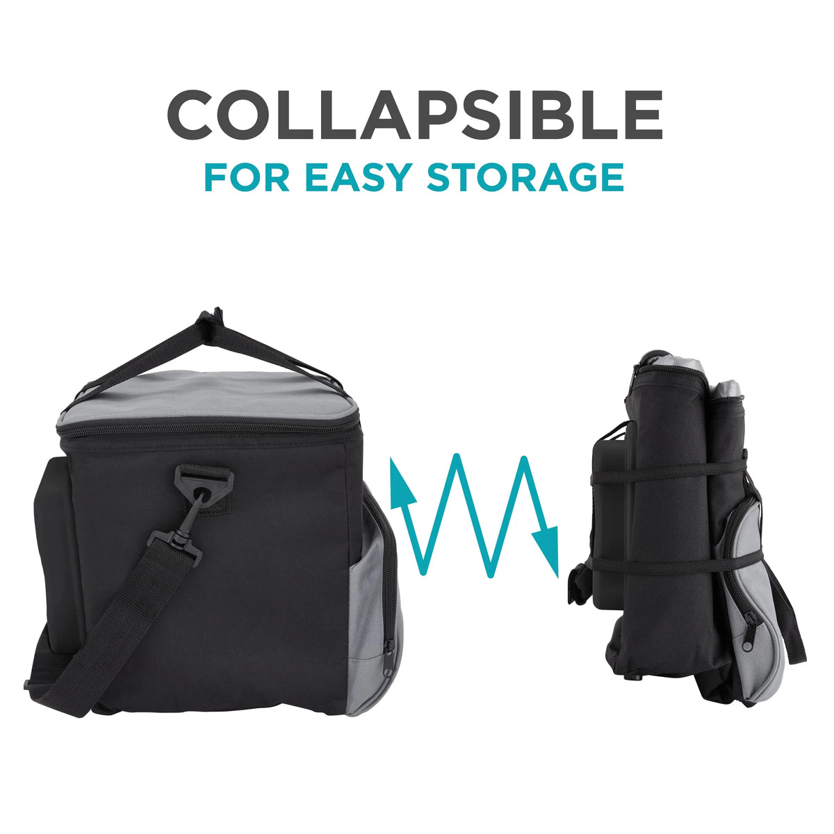 Ivation Portable Electric Cooler Bag | 15L Soft Sided Thermoelectric Travel Cooler with Shoulder Strap, Storage Pocket & DC 12V Plug in for Car, Truck & RV Camping