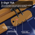 5 Piece Luggage Sets  and Travel Duffel Bag, ABS Hardshell Hardside Checked Luggage with TSA Lock and Double Spinner Wheels Suitcase, Deep Blue