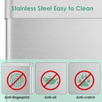 LAZY BUDDY 60 Liter / 16 Gallon Stainless Steel Motion Sensor Trash Can for Kitchen, Bathroom, Rectangular