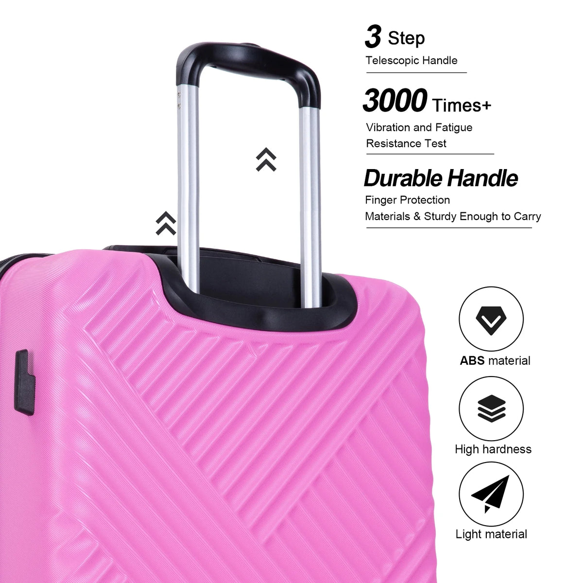 10 Piece Luggage Set Lightweight Suitcase Set with 7PCS Organizer Bags Suitcase with TSA Lock Spinner Wheels(Black)