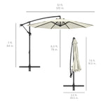 Best Choice Products 10ft Offset Hanging Outdoor Market Patio Umbrella w/ Easy Tilt Adjustment - Tan